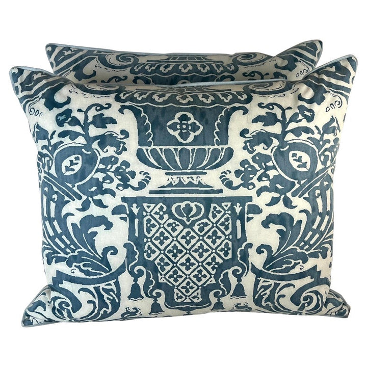 Pair of Carnavalet Patterned Fortuny Pillows