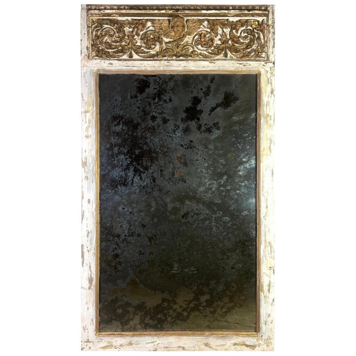 19th C. Painted & Parcel Gilt Mirror