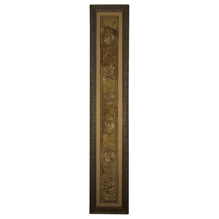 18th Century Italian Framed Embroidered Panel