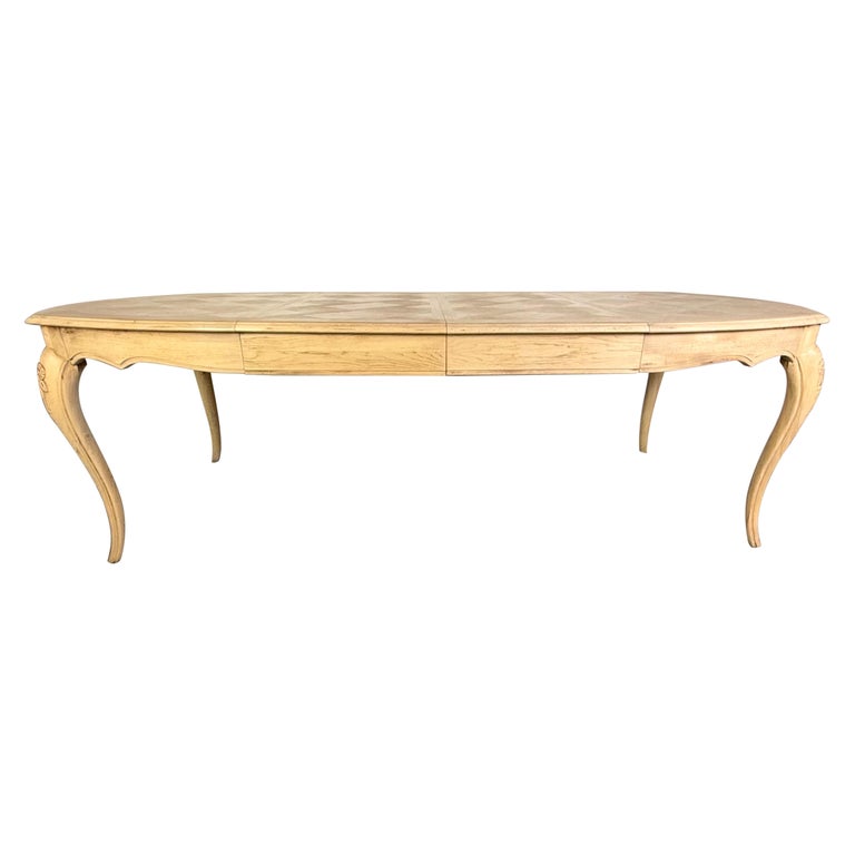 French Provincial Style Bleached Dining Table C. 1930's