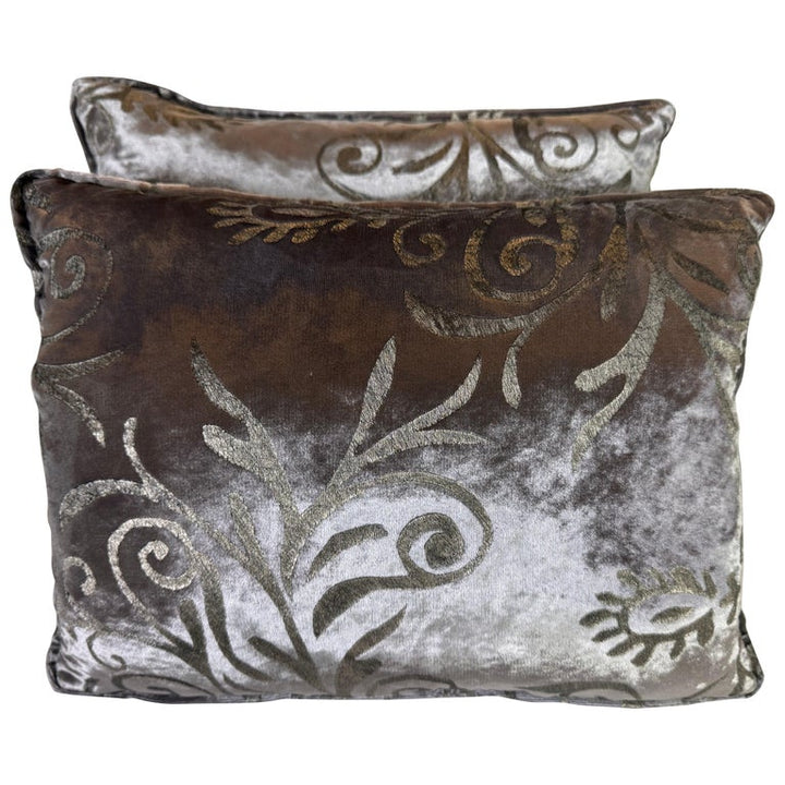 Pair of Custom Nomi Stenciled Pillows