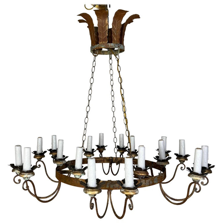 Eighteen Light Spanish Rustic Chandelier