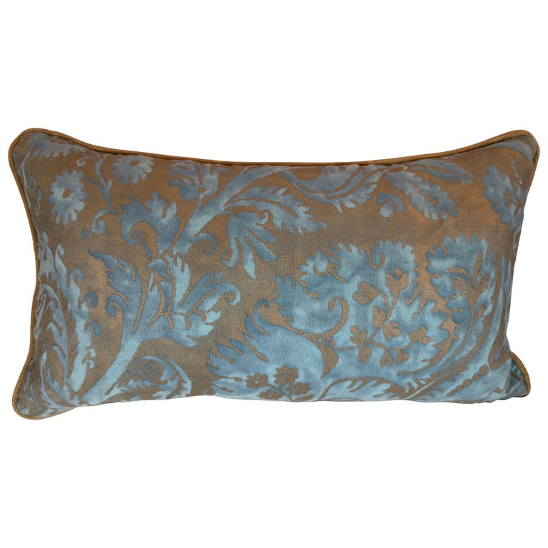 Blue & Gold Fortuny Textile Pillow