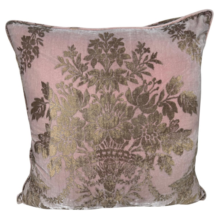 Rare Pink Velvet Fortuny Pillows