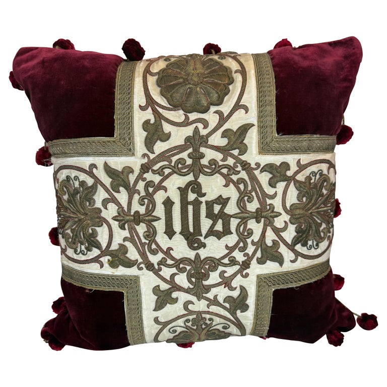 19th C. Italian Ecclesiastical Pillow