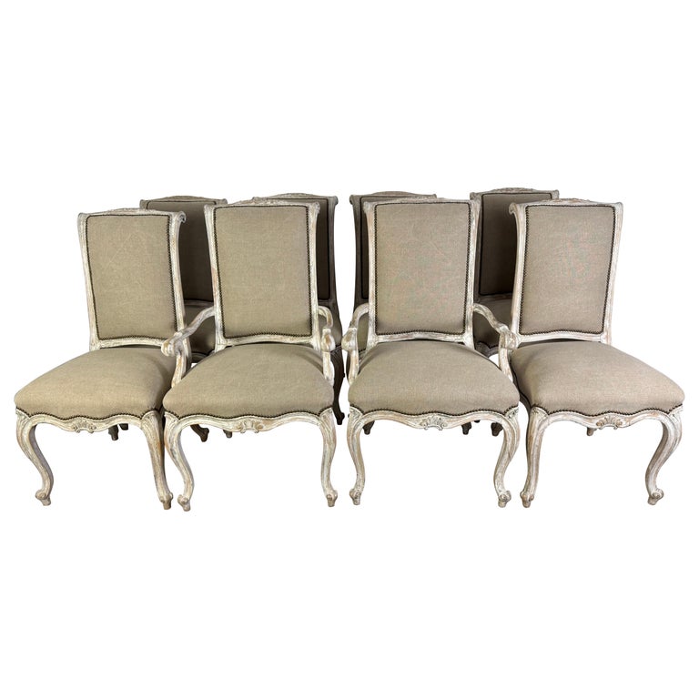 Set of French Painted Dining Chairs c.1930’s