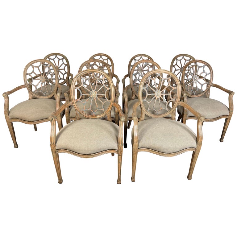 Set of Ten Italian Dining Chairs