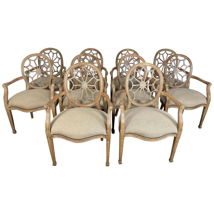 Set of Ten Italian Dining Chairs