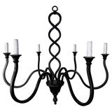 Wrought Iron Mulholland Chandelier by Miamar Home
