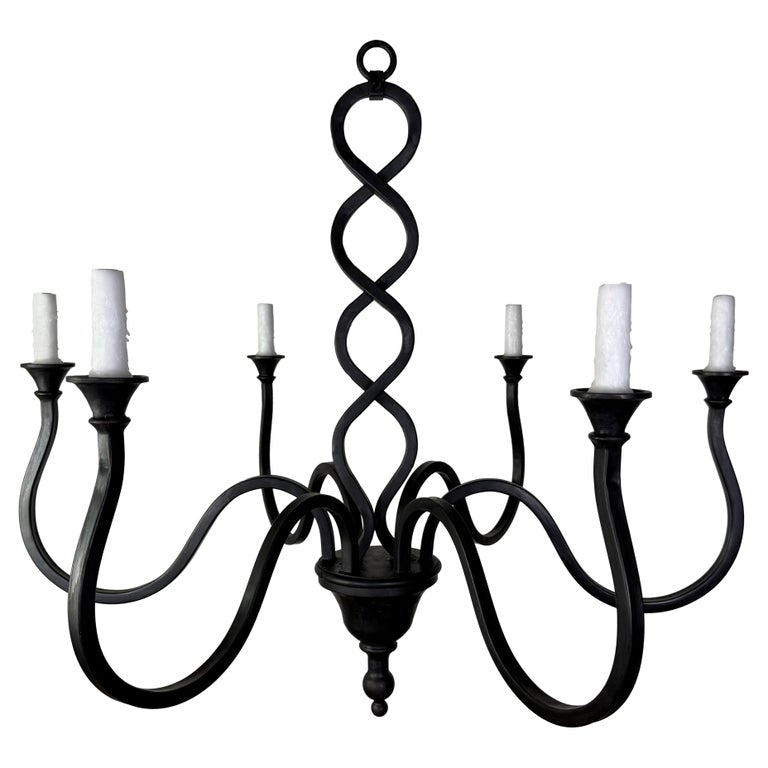 Wrought Iron Mulholland Chandelier by Miamar Home