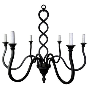 Wrought Iron Mulholland Chandelier by Miamar Home