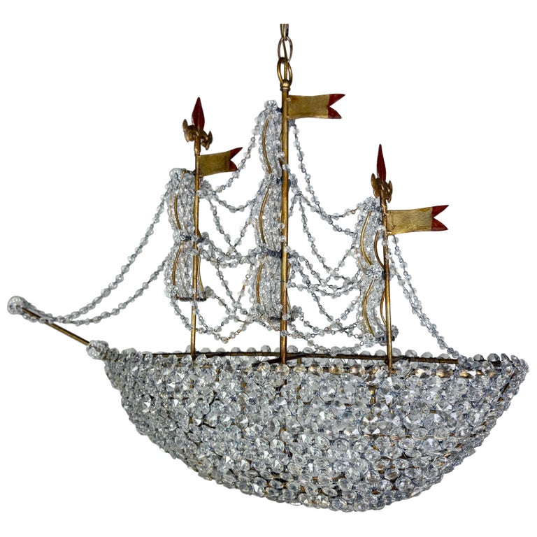 Redondo Crystal Beaded Ship Chandelier by Miamar Home