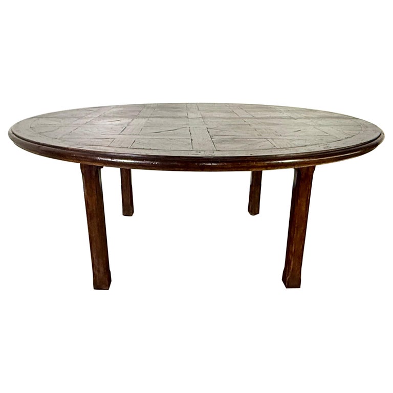 Monumental French Oak Farmhouse Extending Dining Table