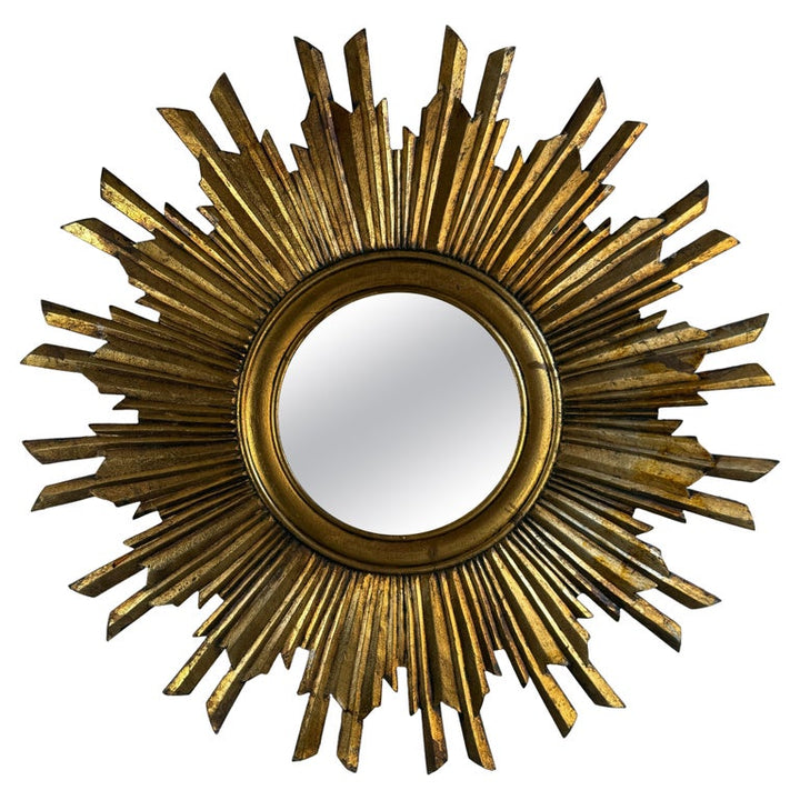 Giltwood Sunburst Mirror, Mid-20th Century