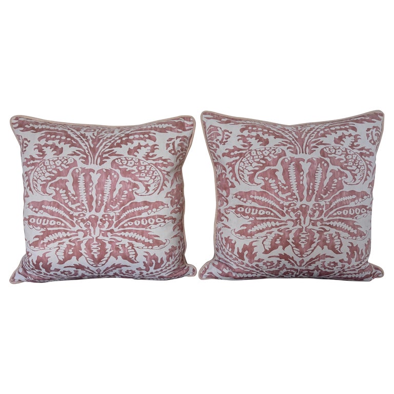 Pair of Fortuny-Style Textiles Pillows
