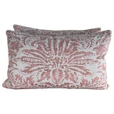 Pair of Pink and White Fortuny-Style Pillows