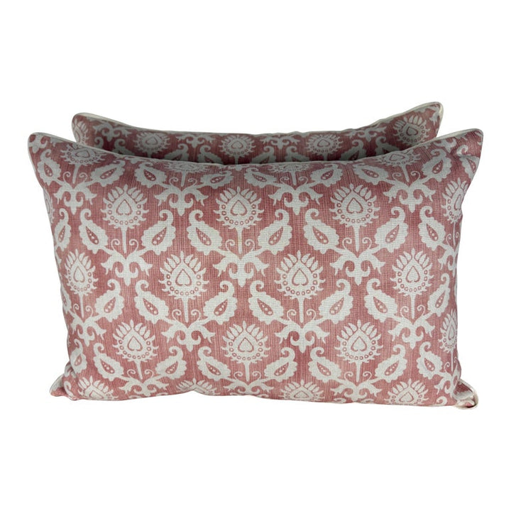 Pair of Contemporary Printed Linen Pillows