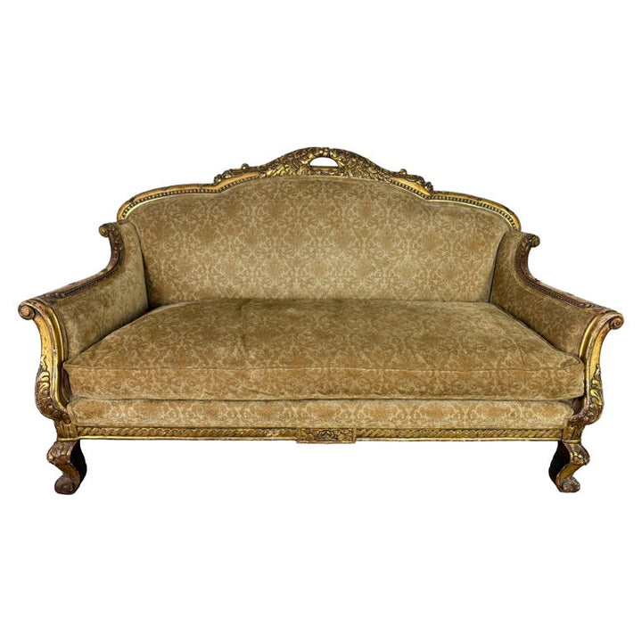 French Giltwood Sofa, Louis XV Style, Late 19th–Early 20th Century