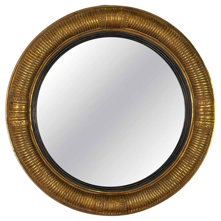 Late 19th Century Italian Giltwood Circular Mirror