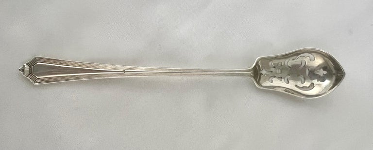 English Sterling Silver Serving Spoon