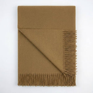 100% Baby Alpaca Throw - Honey