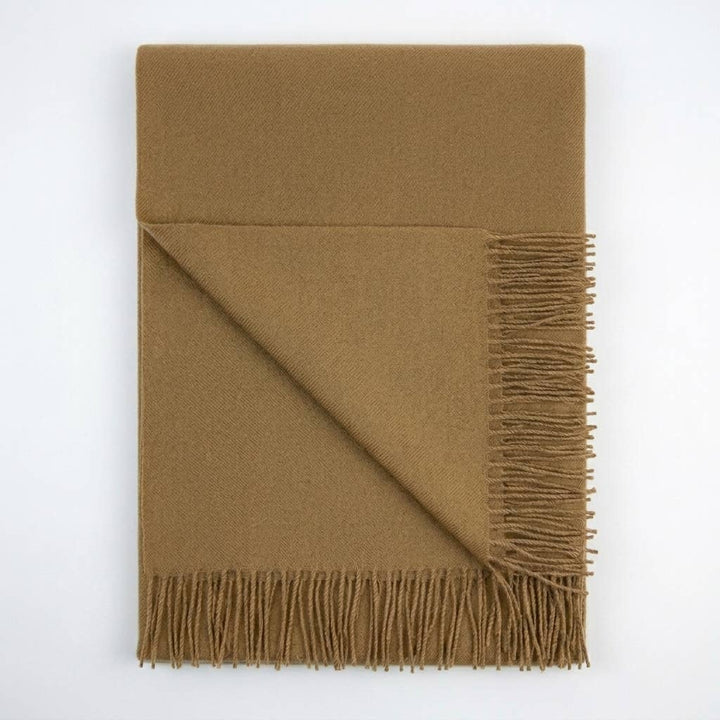 100% Baby Alpaca Throw - Honey