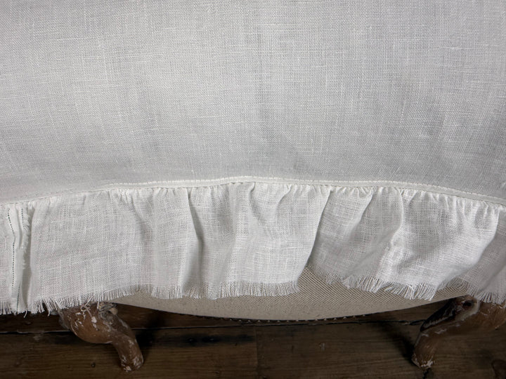 Ruffled Linen Pillow Miamar Signature Collection Optic