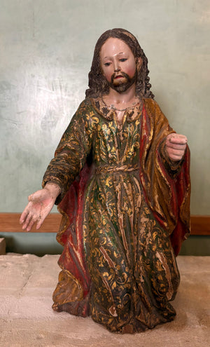 18th Century Spanish Colonial Santos - Kneeling C
