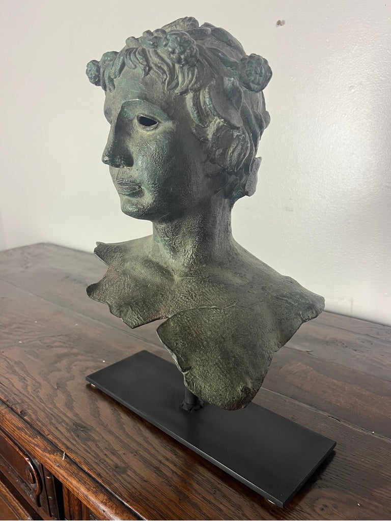 19th C. French Bronze Head of a Boy