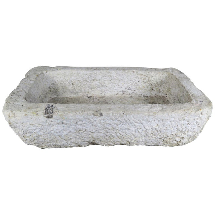 Hand Carved 19th Century French Limestone Sink