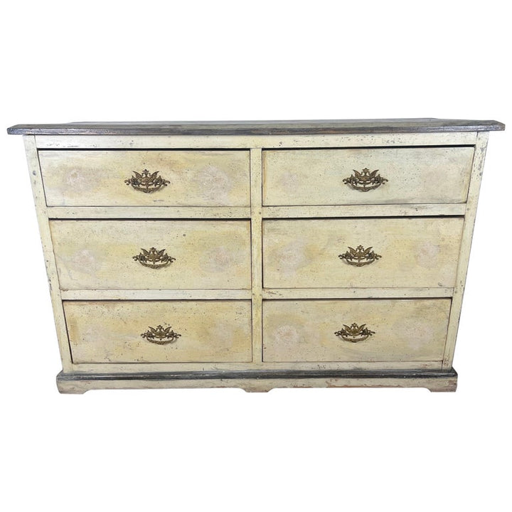 19th C. Gustavian Style Chest of Drawers w/ Brass Hardware