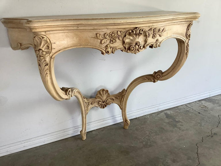 French Carved Wood Louis XV Style Console