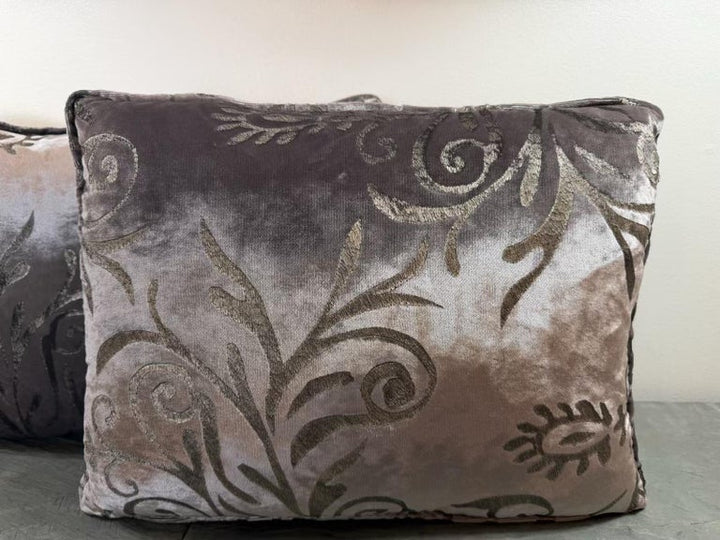 Custom Rococo Silk Velvet Pillows by Nomi Textiles, Made in USA