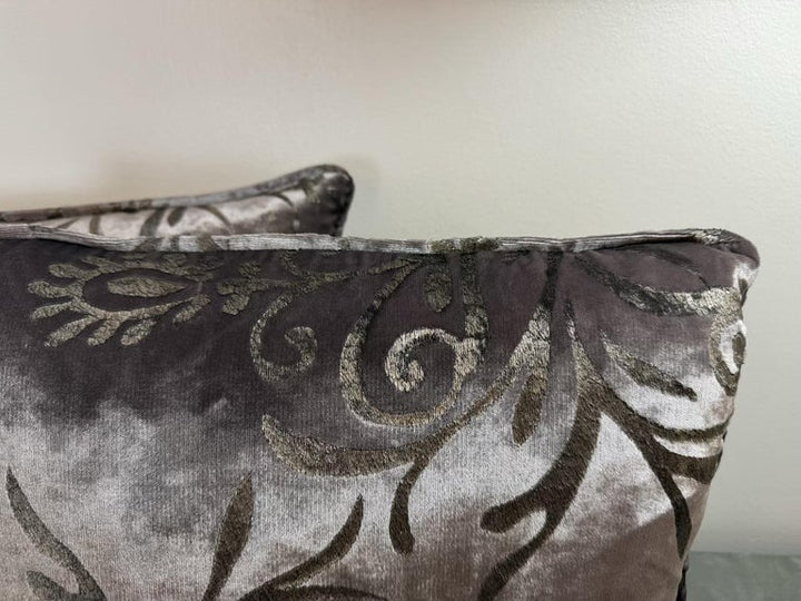 Custom Rococo Silk Velvet Pillows by Nomi Textiles, Made in USA