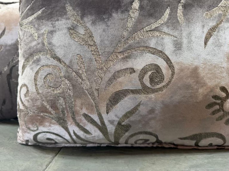 Custom Rococo Silk Velvet Pillows by Nomi Textiles, Made in USA
