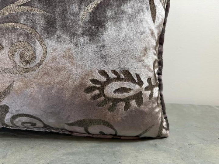 Custom Rococo Silk Velvet Pillows by Nomi Textiles, Made in USA