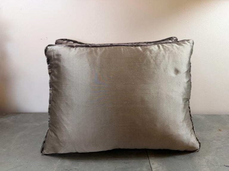 Custom Rococo Silk Velvet Pillows by Nomi Textiles, Made in USA