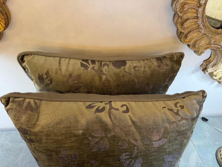 Pair of Stenciled Nomi Velvet Pillows