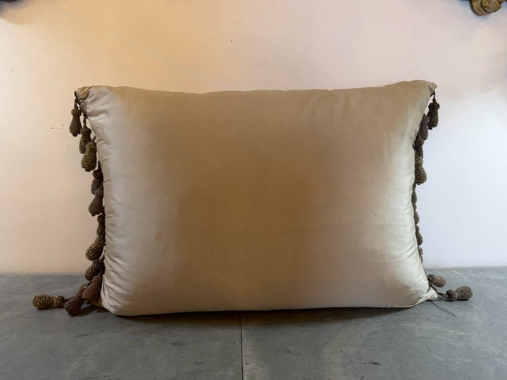 Antique Metallic Embroidered Silk Velvet Pillows, Baroque Style