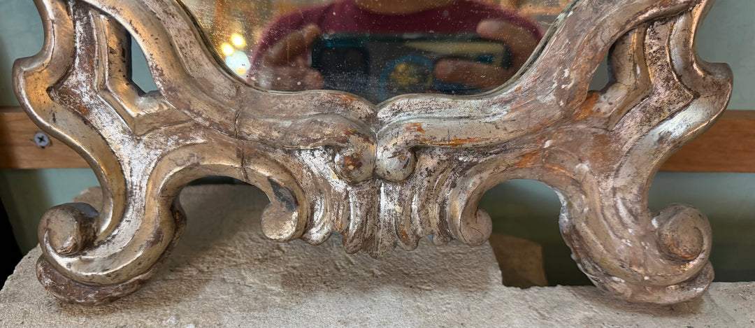 18th Century Venetian Rococo Cartouche Mirror