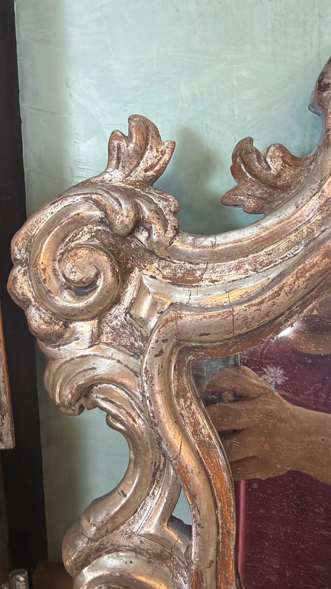 18th Century Venetian Rococo Cartouche Mirror