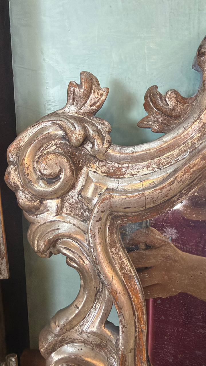 18th Century Venetian Rococo Cartouche Mirror