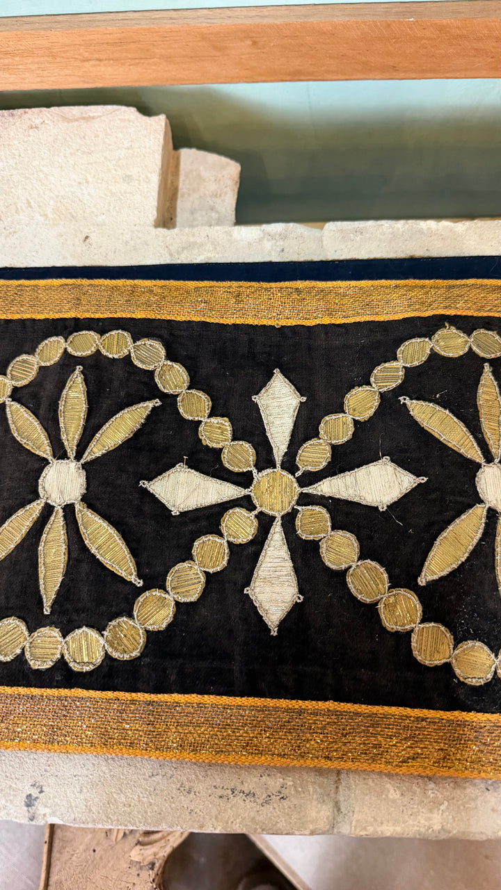 Antique 18th Century Ecclesiastical Textile - Gold and Silver Metallic Embroidery