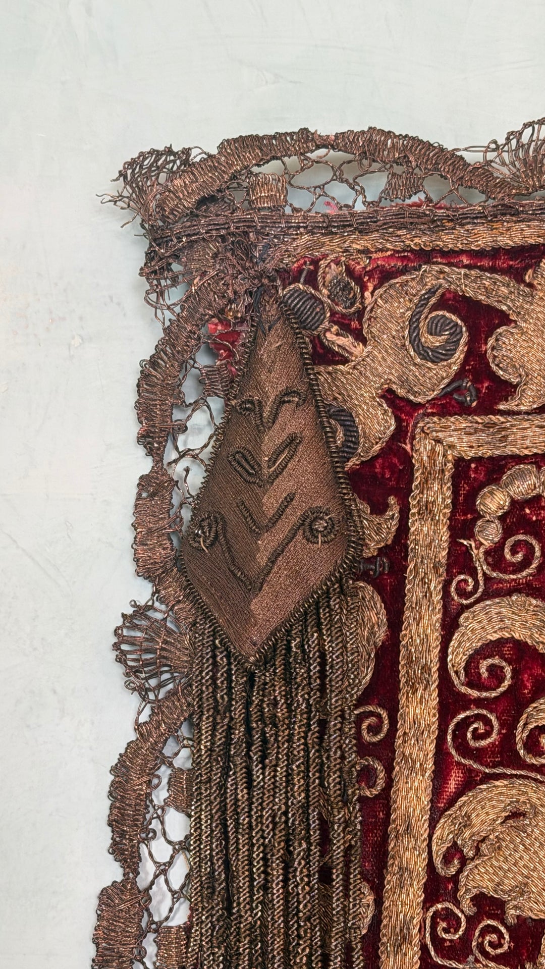18th Century Italian Baroque Processional Banner - Saint Cecilia with Harp