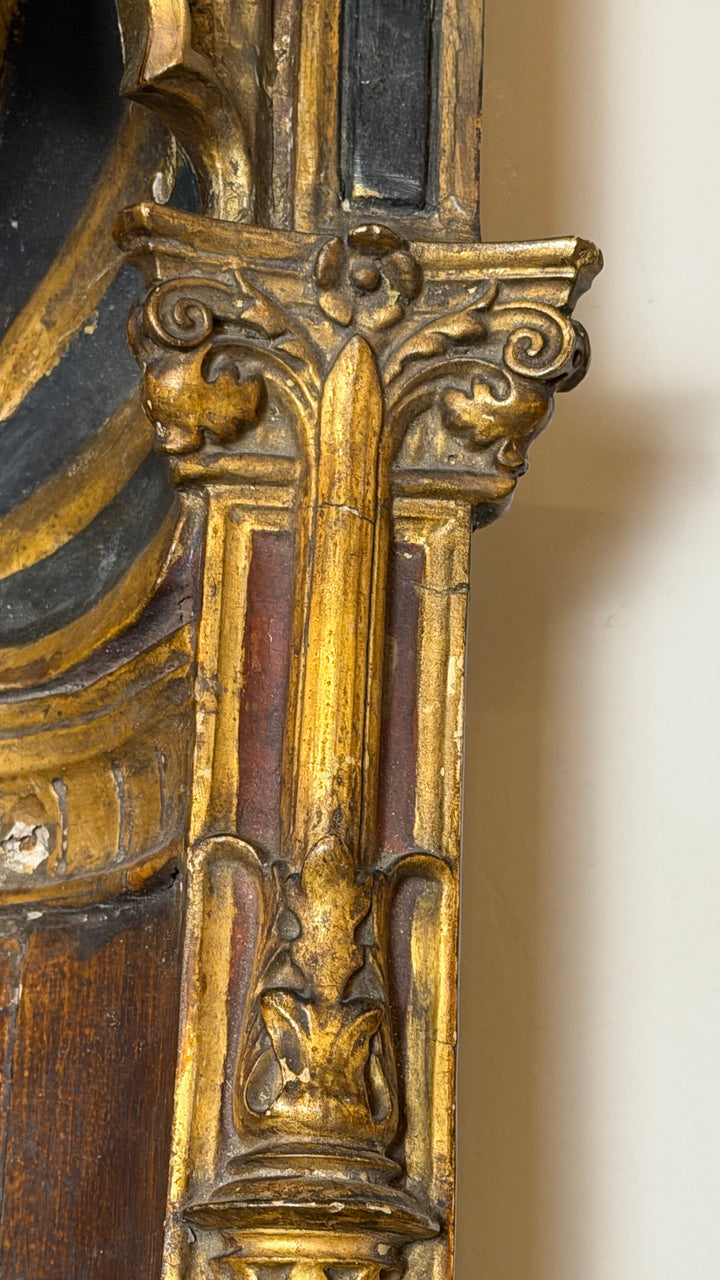 Antique 17th Century Spanish Baroque Giltwood Wall Niche