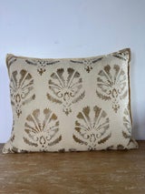 Hand Stenciled Linen Pillow