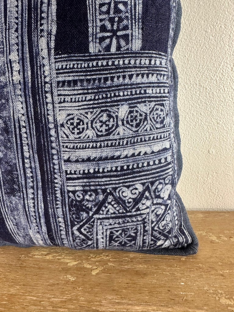Indigo Batik Textile Pillow