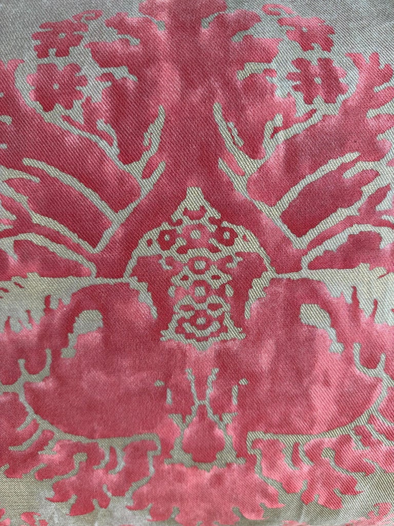 Custom Fortuny Cotton and Silk Decorative Pillow