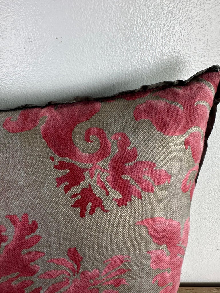 Custom Fortuny Cotton and Silk Decorative Pillow
