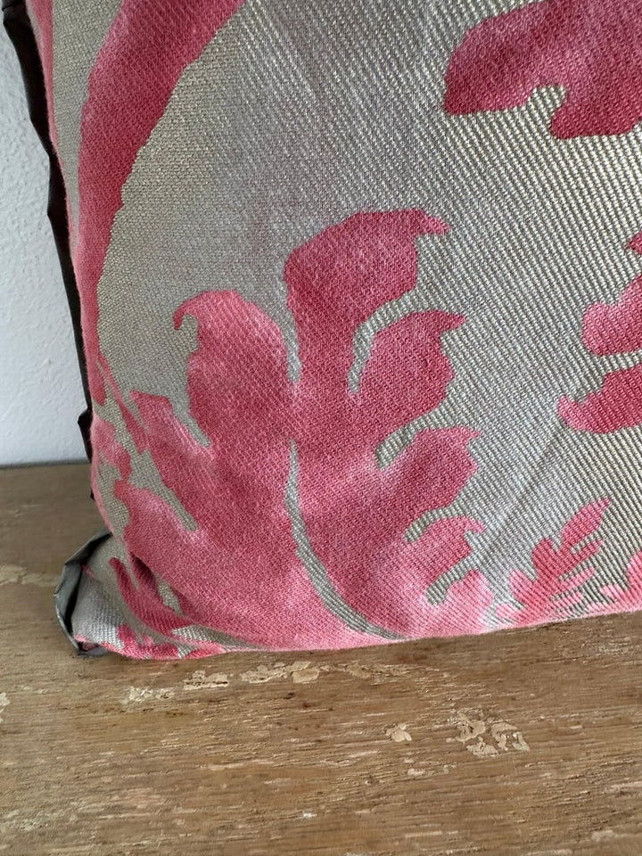 Custom Fortuny Cotton and Silk Decorative Pillow
